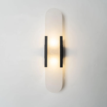 Moderne væglampe med geometrisk elegance Væglampe Tech Butik Dia 10cm x H 50cm Sort