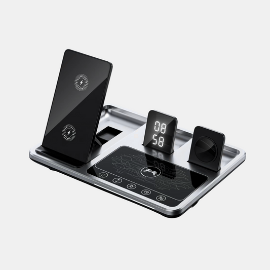 Multifunktionel 4-i-1 Trådløs Oplader til Apple-enheder Opladere Tech Butik