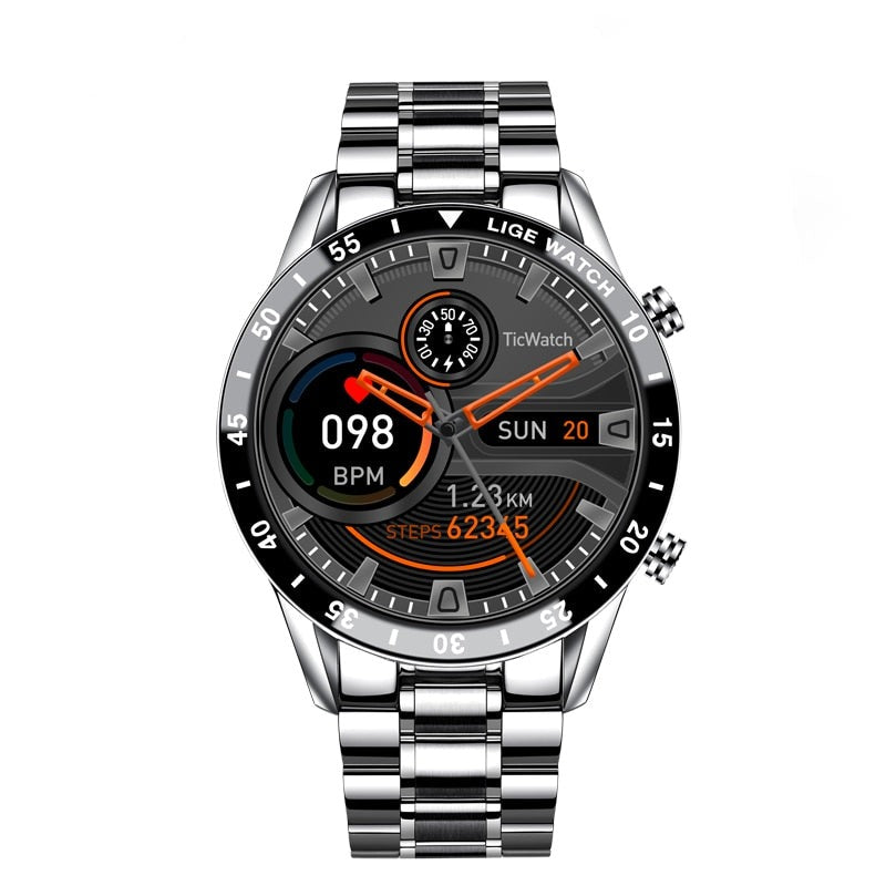 Multifunktionel Smartwatch Med Stilfuldt Design Og Sundhedsovervågning Smartur Tech Butik Sølv