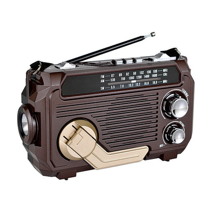 Multifunktionel Soldrevet Radio med Retro Design Bærbar lyd og video Tech Butik Mørkebrun 50% rabat & GRATIS levering