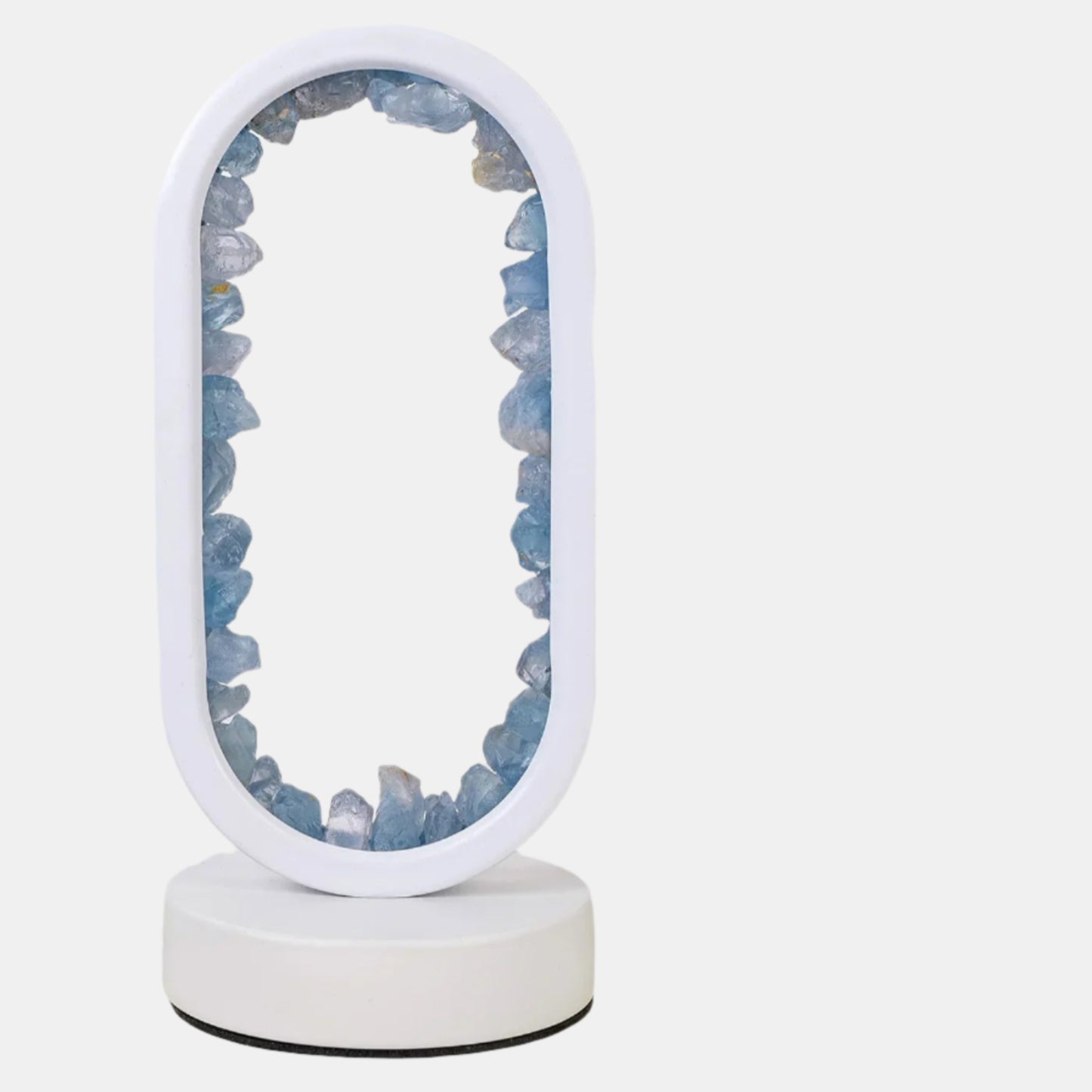 Naturlig Krystallampe med Blødt Stemningslys Bordlamper Tech Butik Celestit hvid