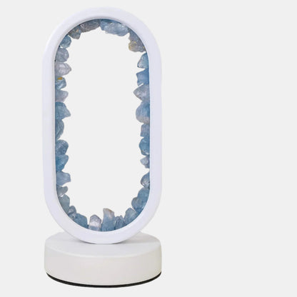 Naturlig Krystallampe med Blødt Stemningslys Bordlamper Tech Butik Celestit hvid