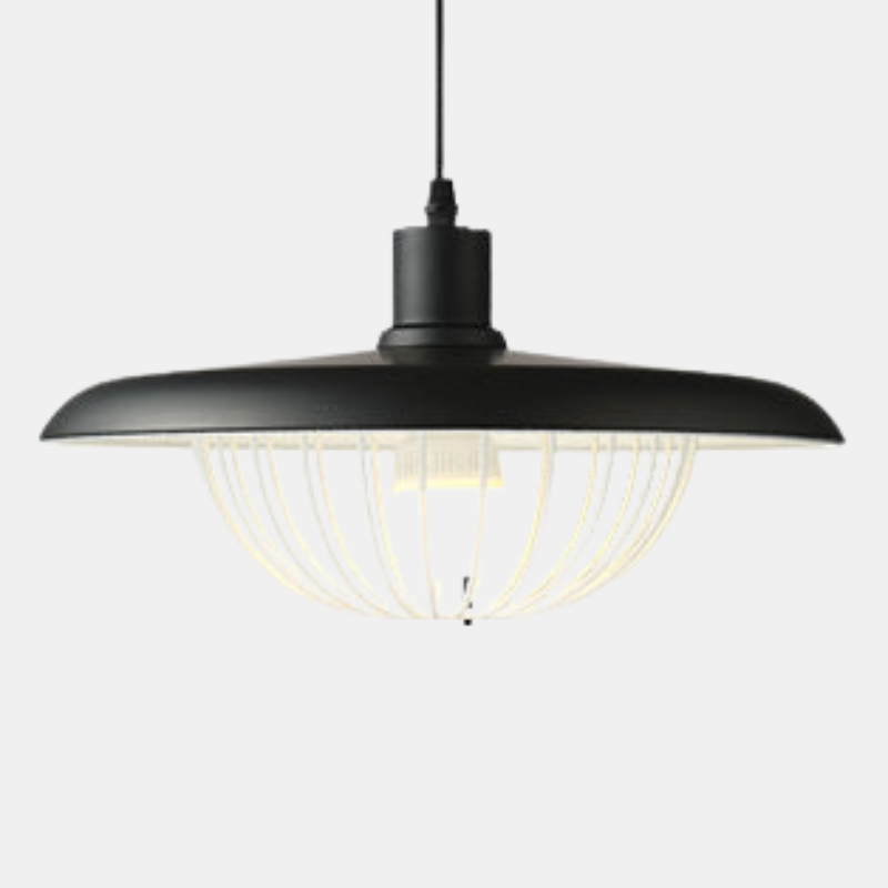 Nordisk-Inspireret Loftlampe med Trælook til Moderne Rum Hængelamper Tech Butik Sort