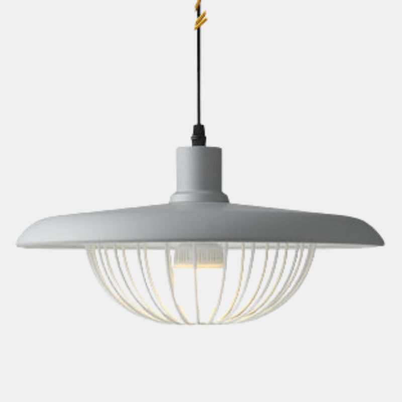 Nordisk-Inspireret Loftlampe med Trælook til Moderne Rum Hængelamper Tech Butik Grå