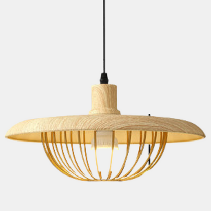 Nordisk-Inspireret Loftlampe med Trælook til Moderne Rum Hængelamper Tech Butik Naturligt træ