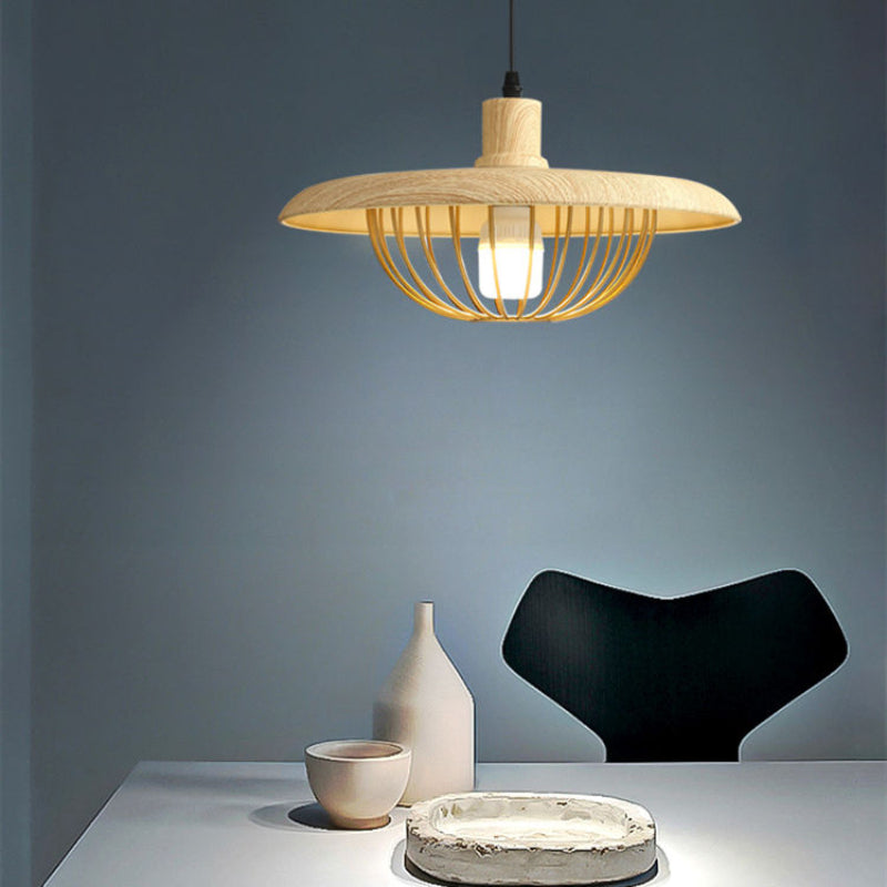 Nordisk-Inspireret Loftlampe med Trælook til Moderne Rum Hængelamper Tech Butik