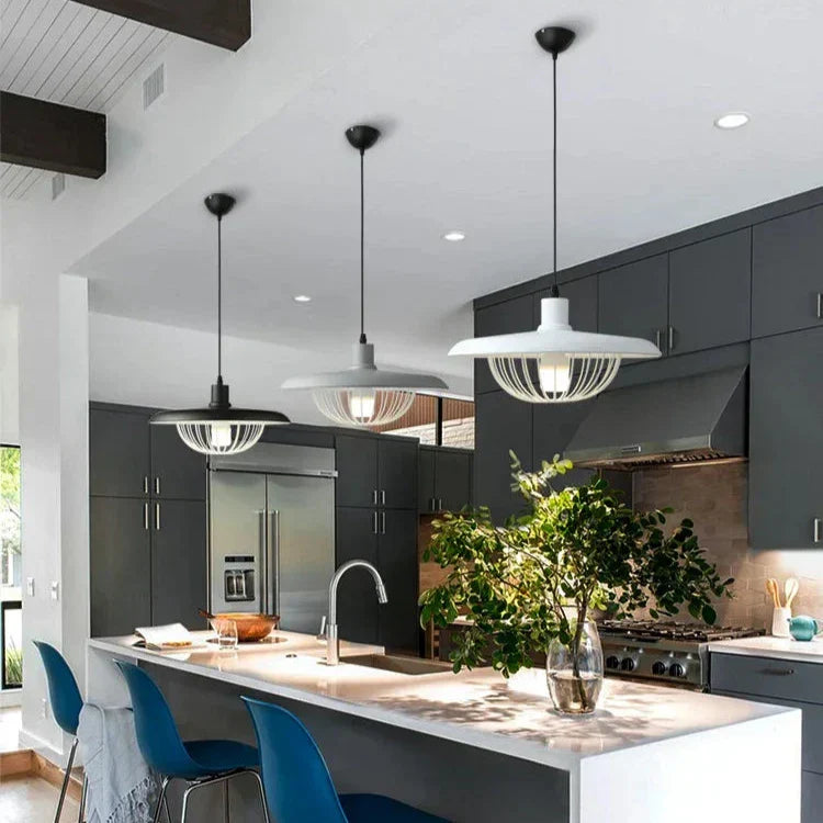 Nordisk-Inspireret Loftlampe med Trælook til Moderne Rum Hængelamper Tech Butik