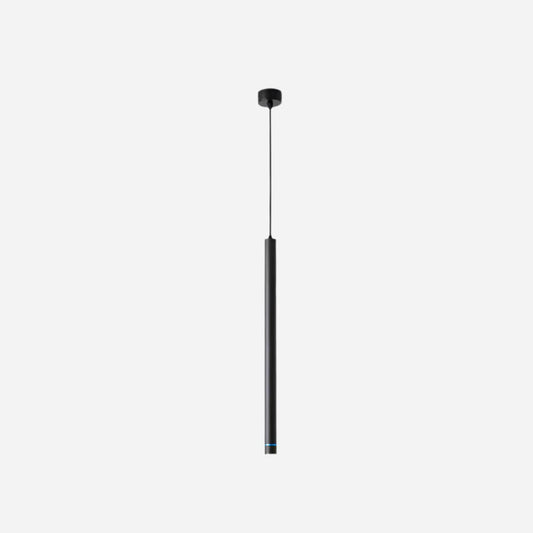 Nordisk Cylindrisk Pendel Hængelamper Tech Butik Sort 30CM Varmt lys