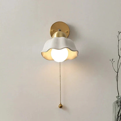 Nordisk Keramisk Væglampe med Bølgeformet Design Væglamper Tech Butik