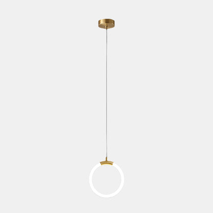 Nordisk LED-pendel i ringform til moderne rum Hængelamper Tech Butik A Kold hvid