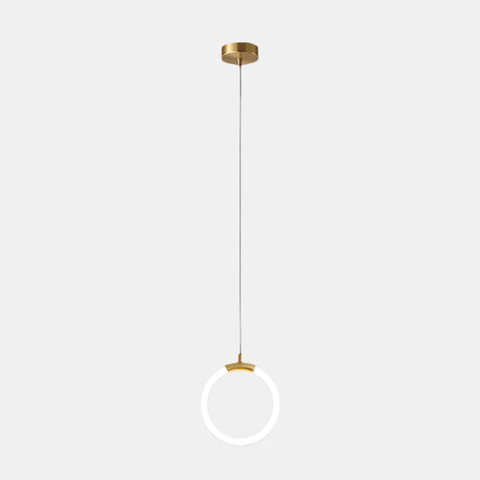 Nordisk LED-pendel i ringform til moderne rum Hængelamper Tech Butik A Kold hvid
