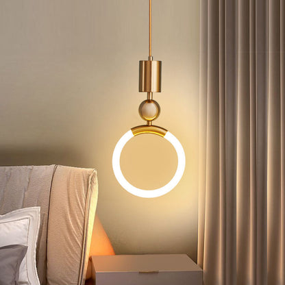 Nordisk LED-pendel i ringform til moderne rum Hængelamper Tech Butik