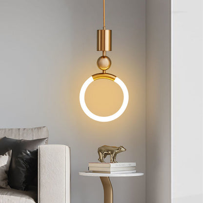 Nordisk LED-pendel i ringform til moderne rum Hængelamper Tech Butik