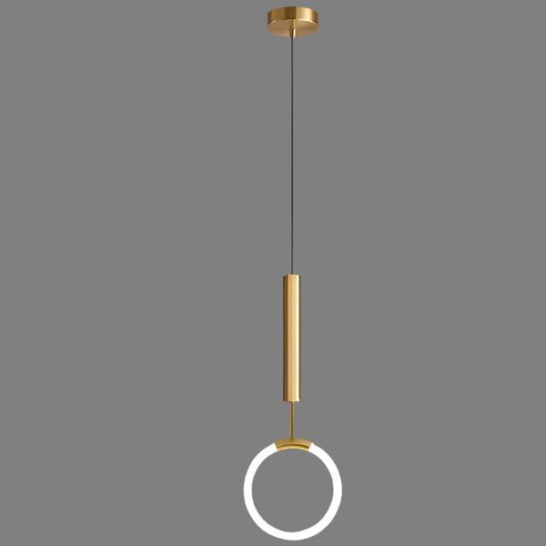 Nordisk LED-pendel i ringform til moderne rum Hængelamper Tech Butik B Kold hvid