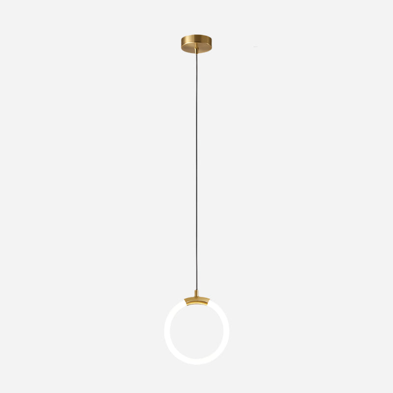 Nordisk Ring Minimalistisk LED-pendellampe til Moderne Rum Hængelamper Tech Butik Stil A Kold hvid