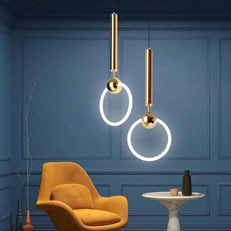 Nordisk Ring Minimalistisk LED-pendellampe til Moderne Rum Hængelamper Tech Butik