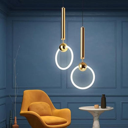 Nordisk Ring Minimalistisk LED-pendellampe til Moderne Rum Hængelamper Tech Butik