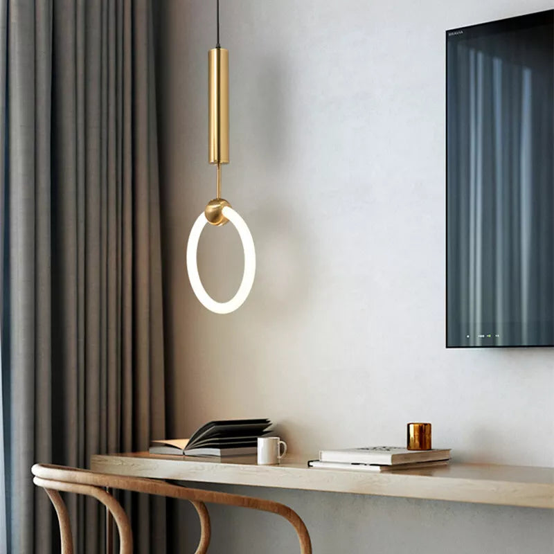 Nordisk Ring Minimalistisk LED-pendellampe til Moderne Rum Hængelamper Tech Butik