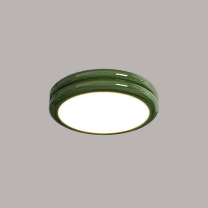 Moderne Rund LED Loftlampe – Minimalistisk Design med Klar Belysning Ceiling Lamp Tech Butik Grøn 23cm x 6cm