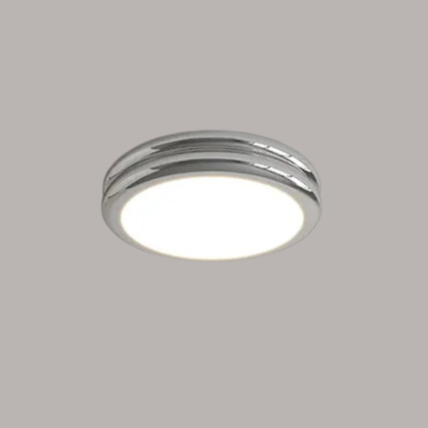 Moderne Rund LED Loftlampe – Minimalistisk Design med Klar Belysning Ceiling Lamp Tech Butik Chrom 23cm x 6cm