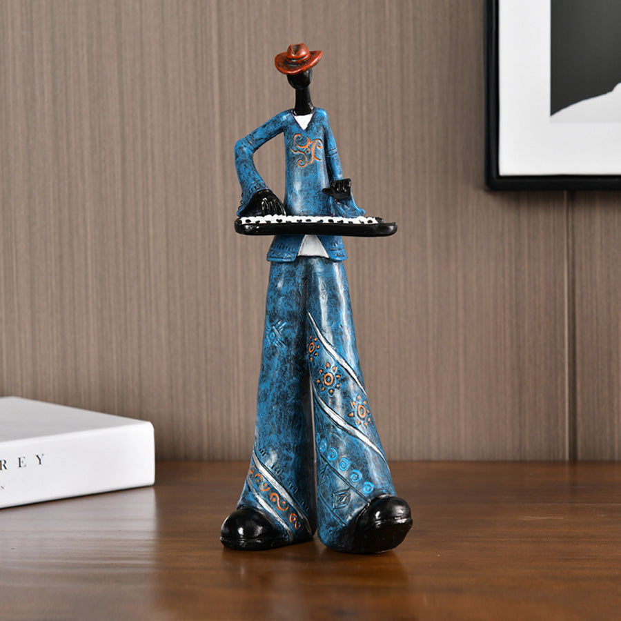 Resin Musikskulptur – Vintage Jazz Band Statue til Hjem & Kontor Sculptures & Figurines Tech Butik Duke