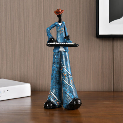 Resin Musikskulptur – Vintage Jazz Band Statue til Hjem & Kontor Sculptures & Figurines Tech Butik Duke