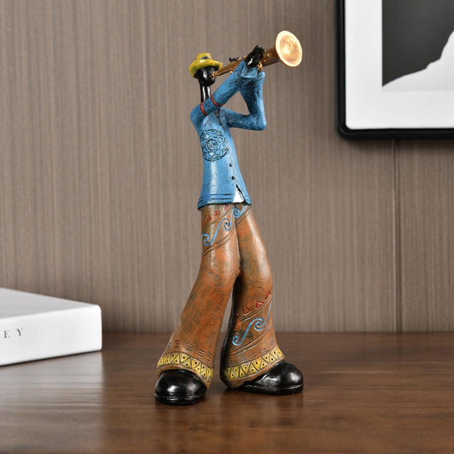 Resin Musikskulptur – Vintage Jazz Band Statue til Hjem & Kontor Sculptures & Figurines Tech Butik Miles