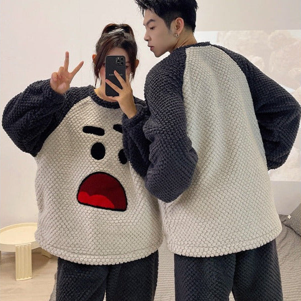 Matching Warm Sleepwear Pyjamasæt – Komfortabel Pyjamas til Par Couple Sleepwear Winter1 Tech Butik