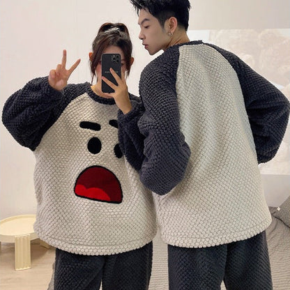 Matching Warm Sleepwear Pyjamasæt – Komfortabel Pyjamas til Par Couple Sleepwear Winter1 Tech Butik