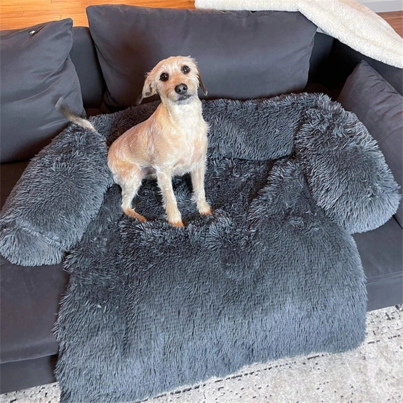 Beroligende Sofa-Hundeseng – Hyggelig Komfort til Afslappede Kæledyr Best Dog Sofa Bed - Calming Furniture Protector, Light Gray / S (Up to 35LBS) Tech Butik