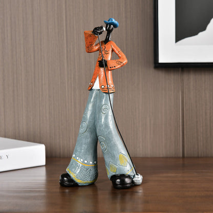 Resin Musikskulptur – Vintage Jazz Band Statue til Hjem & Kontor Sculptures & Figurines Tech Butik
