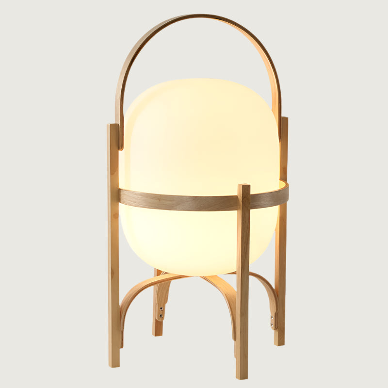 Træbordlampe – Naturlig Elegance med Varm, Moderne Stemningsbelysning Table Lamp Tech Butik Naturligt træ Lille(18 cm x 29 cm)