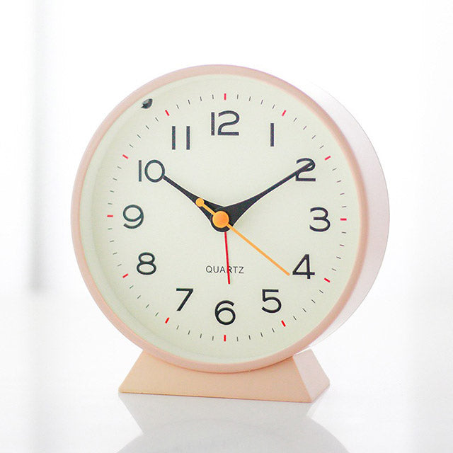 Retro Vækkeur – Lydløst Design med Blødt Lys til Soveværelse eller Skrivebord Clock Tech Butik Pink