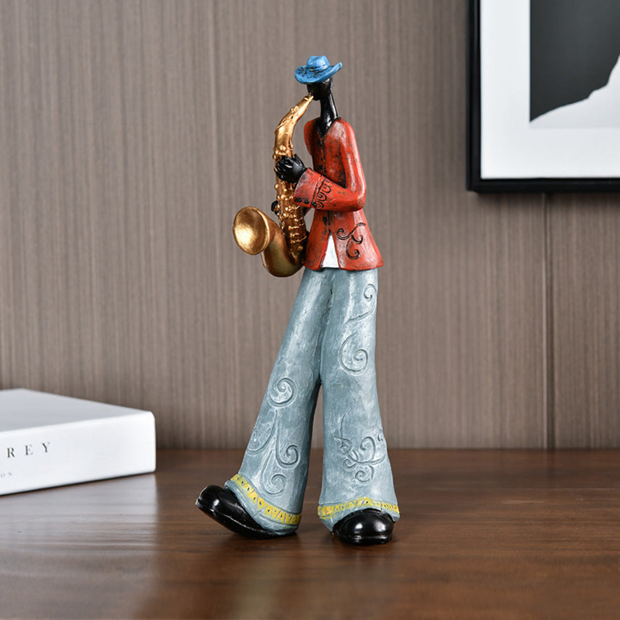 Resin Musikskulptur – Vintage Jazz Band Statue til Hjem & Kontor Sculptures & Figurines Tech Butik Luis