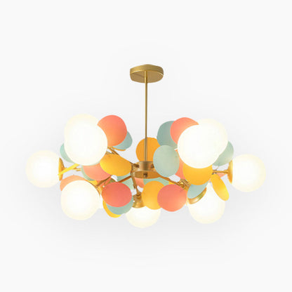 Moderne Kunstnerisk Opal Lysekrone Pendellampe – Forvandl Dit Rum til et Nutidigt Kunstunivers Chandeliers Tech Butik Farverig 12 Lys: Shade Dia75cm*H30cm/Dia29.53" x H11.81"