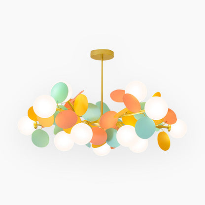 Moderne Kunstnerisk Opal Lysekrone Pendellampe – Forvandl Dit Rum til et Nutidigt Kunstunivers Chandeliers Tech Butik Farverig 15 Lys: Shade Dia90cm*H30cm/Dia35.43" x H11.81"
