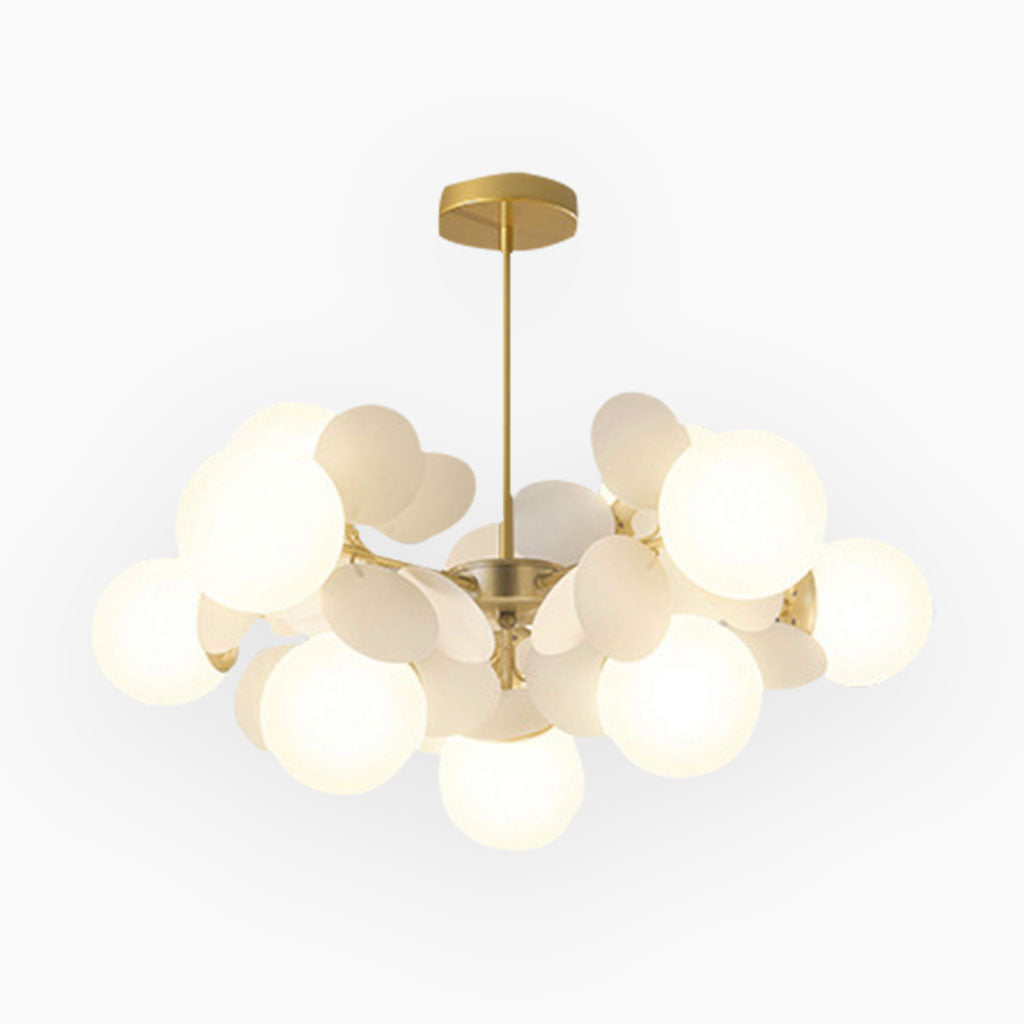 Moderne Kunstnerisk Opal Lysekrone Pendellampe – Forvandl Dit Rum til et Nutidigt Kunstunivers Chandeliers Tech Butik Hvid 10 Lys: Shade Dia67cm*H26.5cm/Dia26.38" x H10.43"