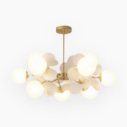 Moderne Kunstnerisk Opal Lysekrone Pendellampe – Forvandl Dit Rum til et Nutidigt Kunstunivers Chandeliers Tech Butik Hvid 12 Lys: Shade Dia75cm*H30cm/Dia29.53" x H11.81"