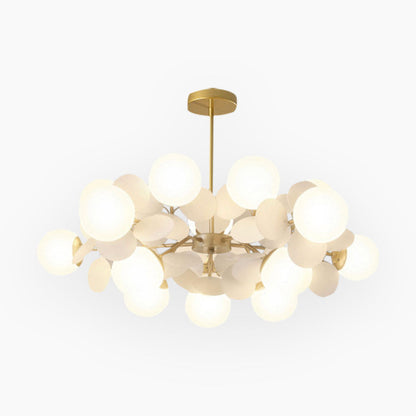 Moderne Kunstnerisk Opal Lysekrone Pendellampe – Forvandl Dit Rum til et Nutidigt Kunstunivers Chandeliers Tech Butik Hvid 15 Lys: Shade Dia90cm*H30cm/Dia35.43" x H11.81"