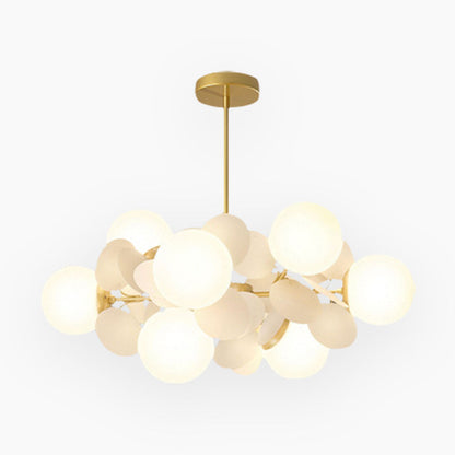Moderne Kunstnerisk Opal Lysekrone Pendellampe – Forvandl Dit Rum til et Nutidigt Kunstunivers Chandeliers Tech Butik Hvid 8 Lys: Shade Dia60cm*H26.5cm/Dia23.62" x H10.43"