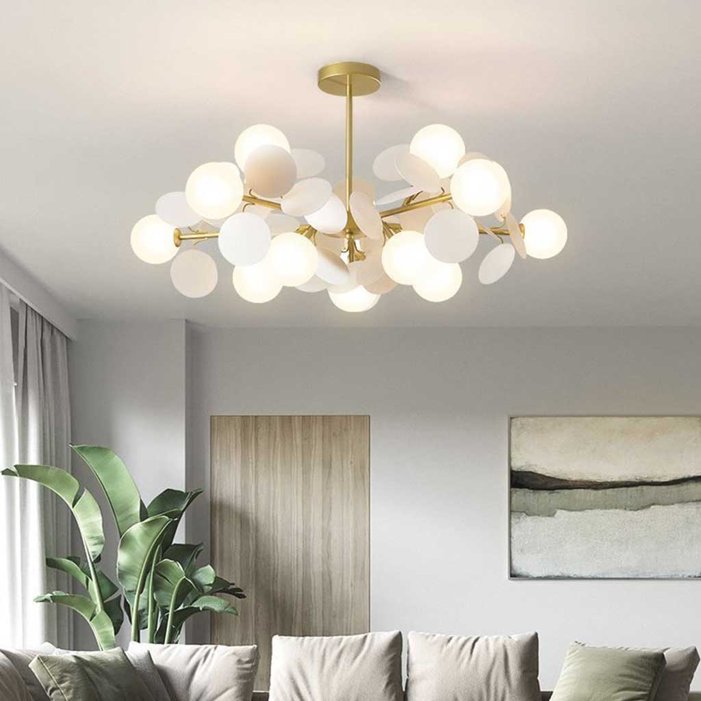 Moderne Kunstnerisk Opal Lysekrone Pendellampe – Forvandl Dit Rum til et Nutidigt Kunstunivers Chandeliers Tech Butik
