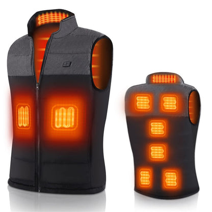 Opvarmet Termovest med Smart Vintervarmeteknologi Vest Tech Butik Grå sort S
