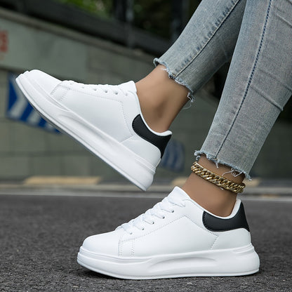 Dame Hvide Læder Ortopædiske Sneakers – Komfort Møder Stil Kvinders atletik sko Tech Butik