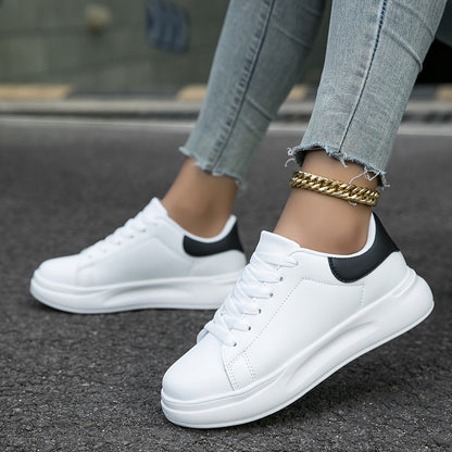 Dame Hvide Læder Ortopædiske Sneakers – Komfort Møder Stil Kvinders atletik sko Tech Butik