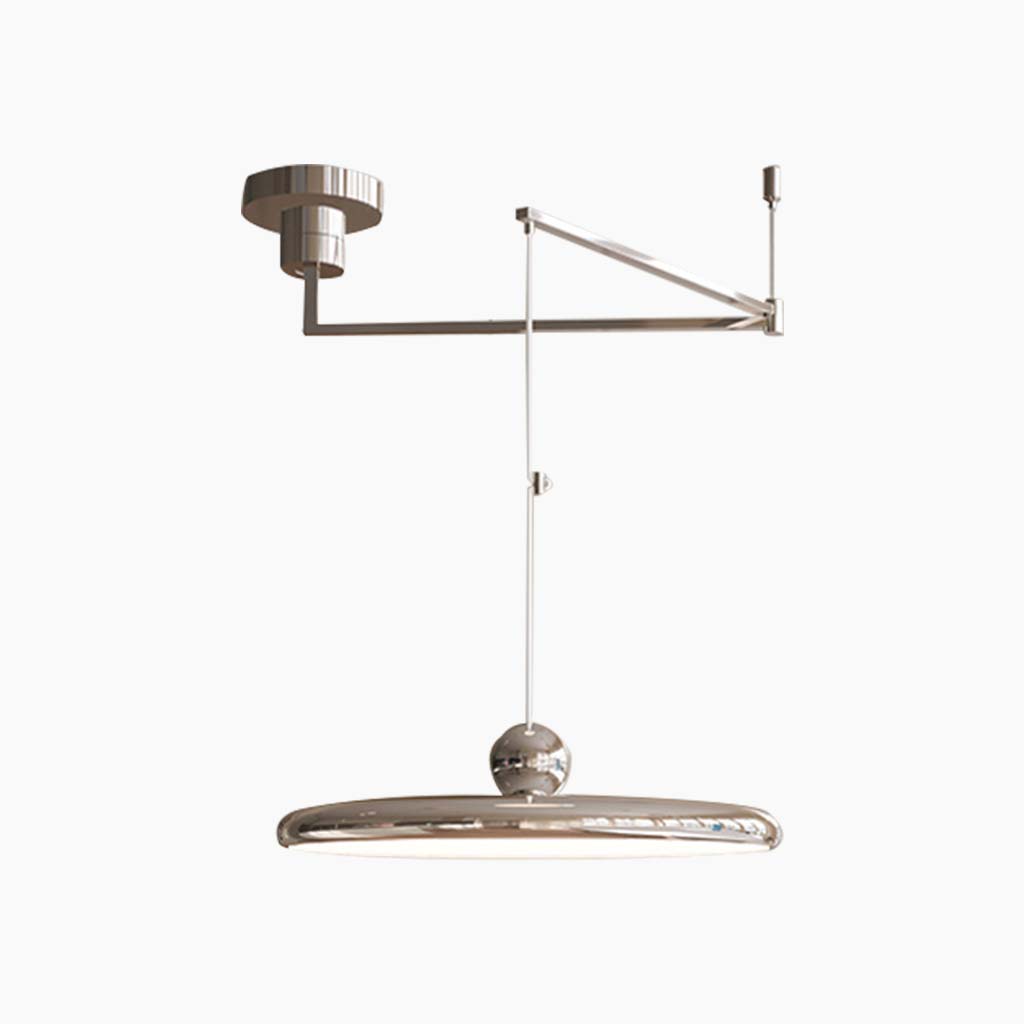 Justerbar Svingbar Pendellampe – Moderne Fleksibel Belysning til Stilfuld Boligindretning Pendant Lights Tech Butik Chrome Dia40cm*H10cm / Dia15.75" × H3.94'' (37W)