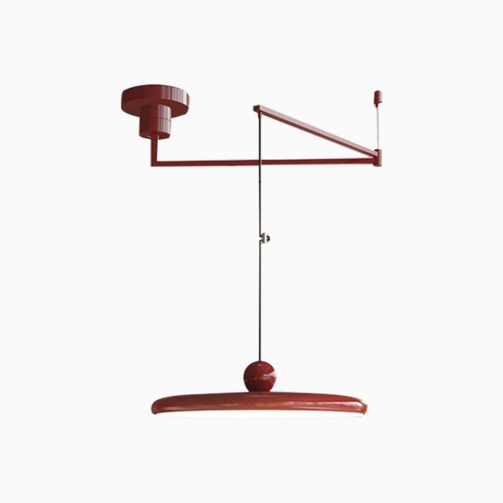 Justerbar Svingbar Pendellampe – Moderne Fleksibel Belysning til Stilfuld Boligindretning Pendant Lights Tech Butik Rød Dia40cm*H10cm / Dia15.75" × H3.94'' (37W)