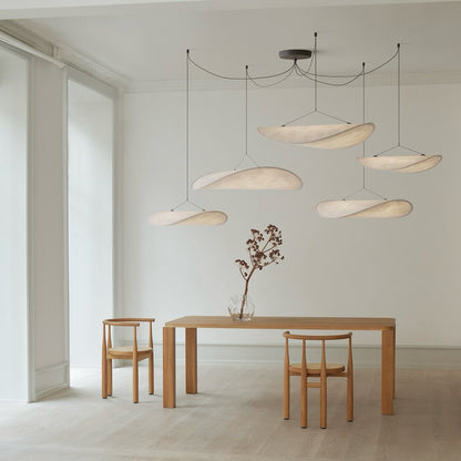 Skyinspireret Moderne Loftslampe til Elegante Rum Pendellampe Tech Butik 5 hoveder Dia 60cm+Dia 60cm+Dia 80cm+Dia 100cm+D100cm Hvid Varmt lys