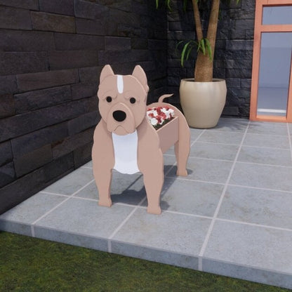 Personlig Blomsterkrukke Til Kæledyr Blomsterpotte Tech Butik Bulldog M (9.44"x7.08")