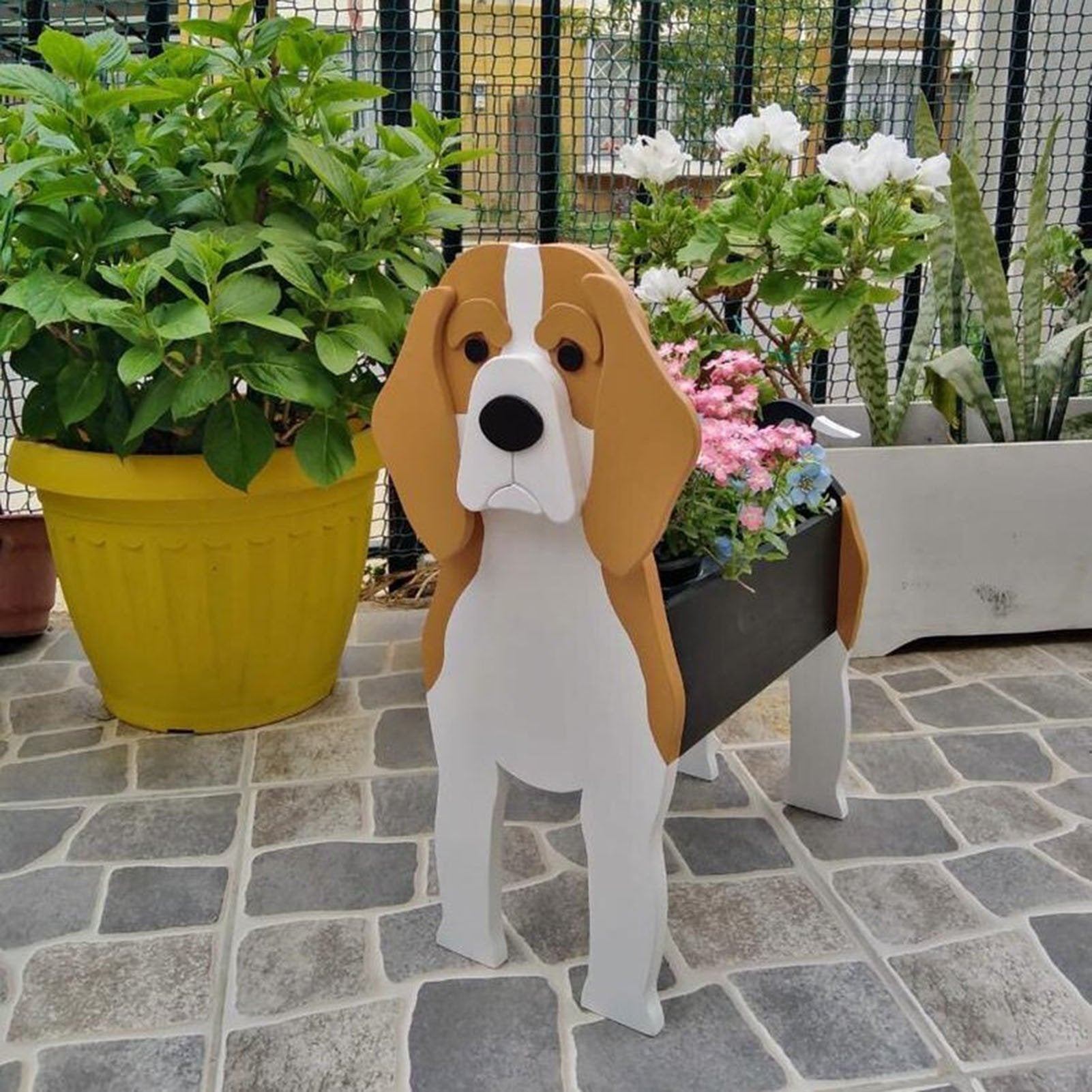 Personlig Blomsterkrukke Til Kæledyr Blomsterpotte Tech Butik Beagle M (9.44"x7.08")