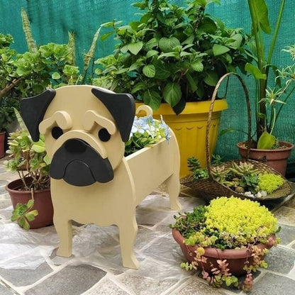 Personlig Blomsterkrukke Til Kæledyr Blomsterpotte Tech Butik Mops - Kødfarve M (9.44"x7.08")